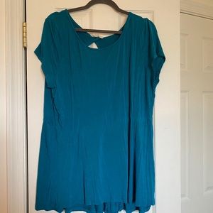 Blue  top with back opening